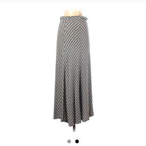 Amour Vert maxi skirt in gray stripes